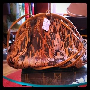 {vintage} 70s Tapestry Fabric Long Shoulderbag